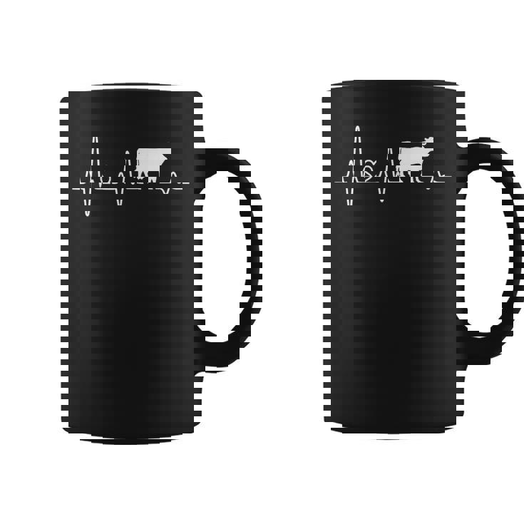 Vaca Latidos Del Corazón Agricultor Regalo Granjero Regalos Taza de café