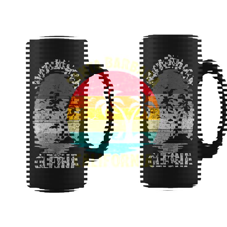 Vacaciones Familiaresintage Retro California Santa Barbara Beach Taza de café