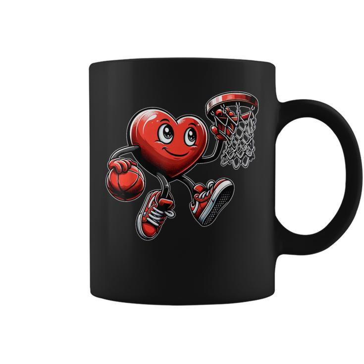 Valentine's Day Heart Basketball Team Player Coffee Mug