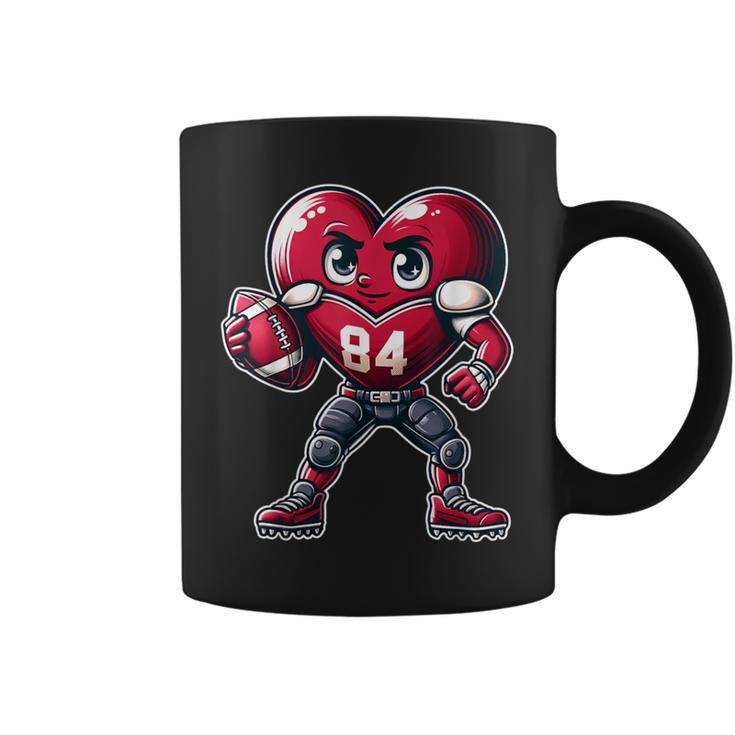 Valentine's Day Heart Football Team Player Coffee Mug