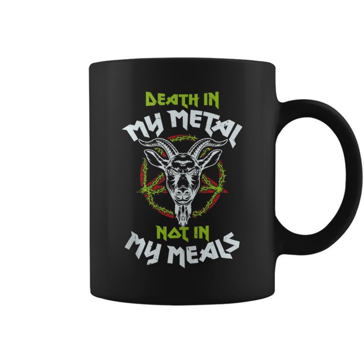 Vegan Metal Death In My Metal Not In My Meals Veganism Coffee Mug