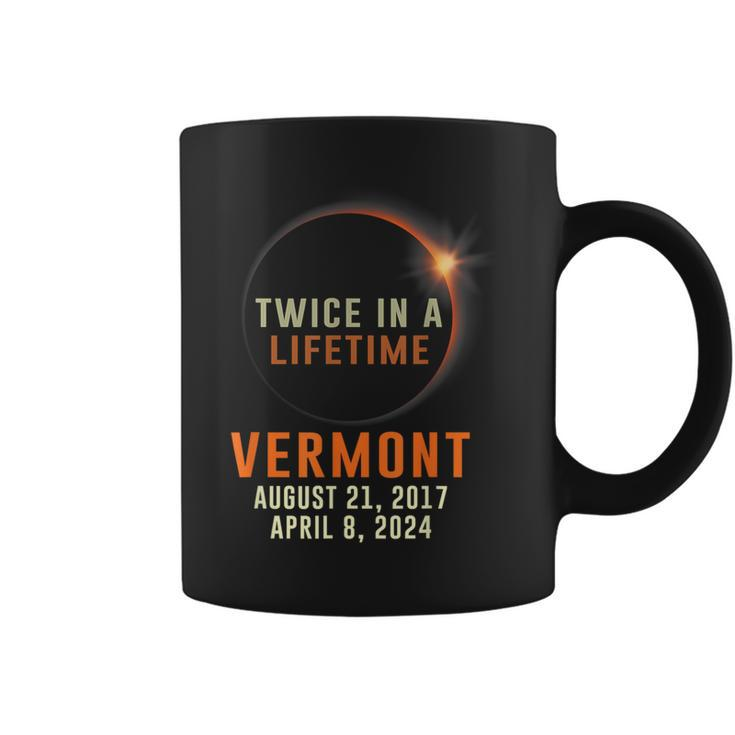 Vermont Total Solar Eclipse 2024 Twice In A Lifetime Coffee Mug