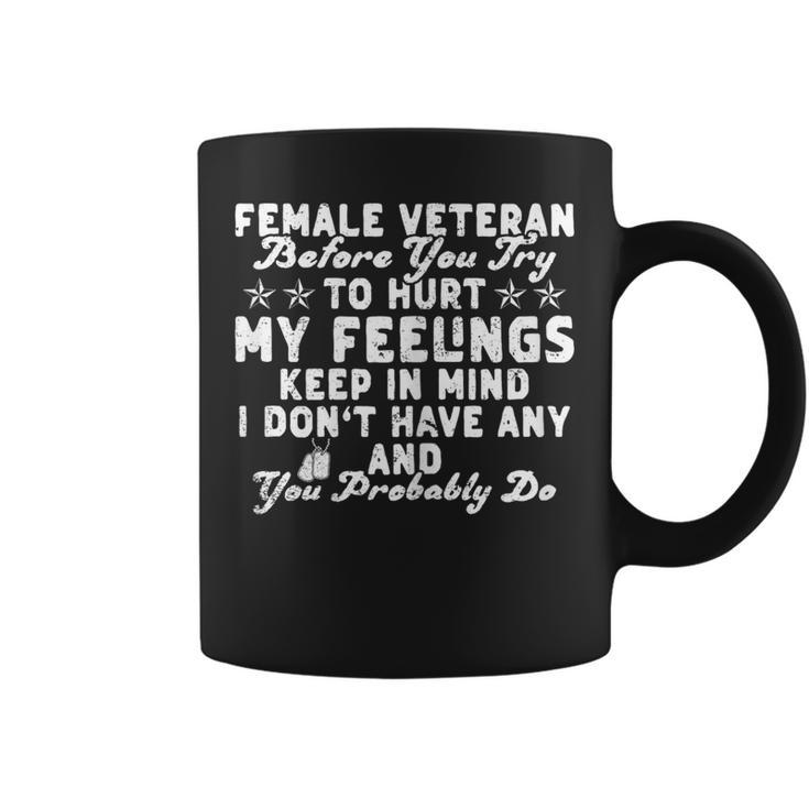 Veteran Female Soldier Veterans Day Patriotic Coffee Mug