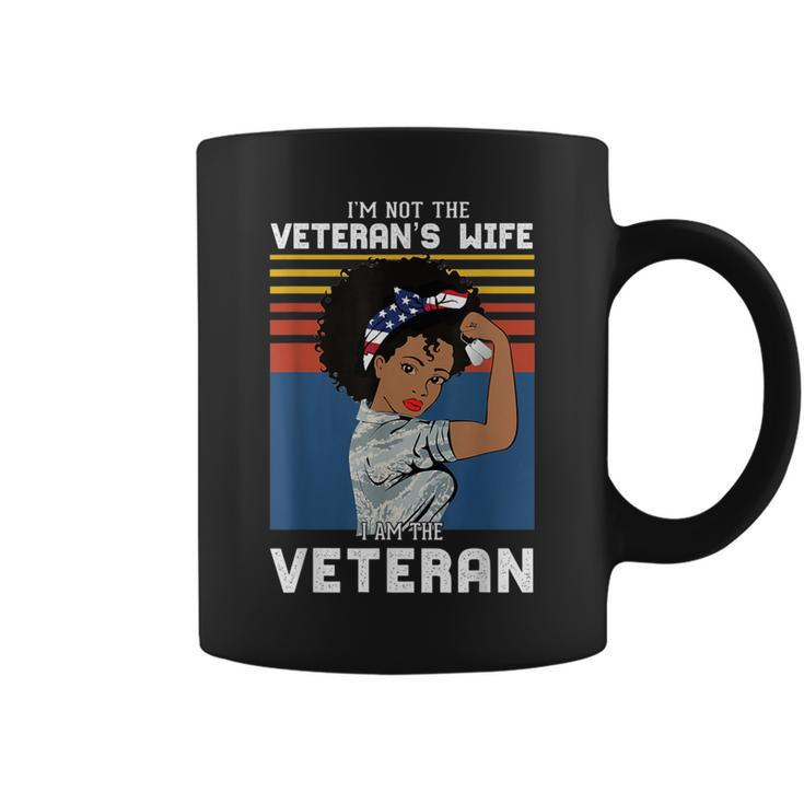 I Am Veteran Not Veterans Wife African American Veteran Girl Coffee Mug