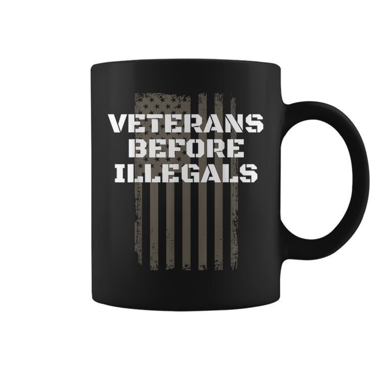 Veterans Before Illegals Proud American Pro Veteran Coffee Mug