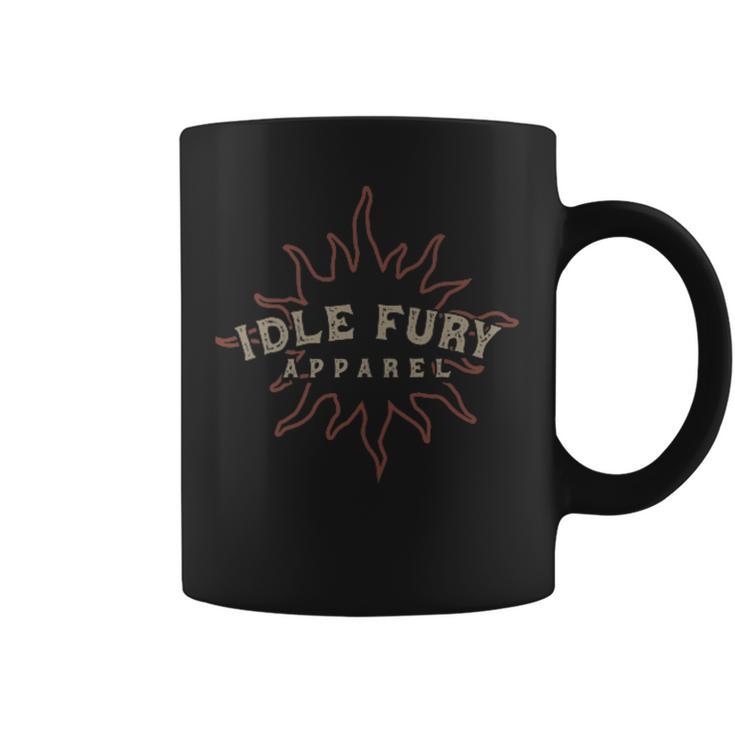 View Back Print Idle Fury Vintage Anchor Snake Bones Tattoo Coffee Mug