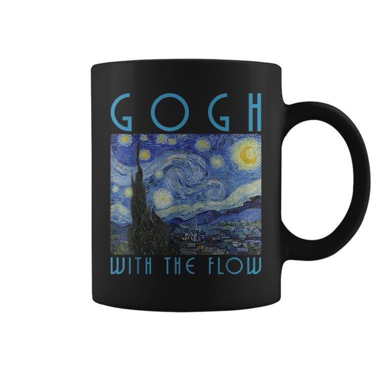 Vincent Van Gogh With The Flow Artist Humor Pun Coffee Mug