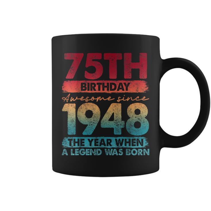 Vintage 1946 75Th Birthday For 75 Year Old Coffee Mug - Monsterry