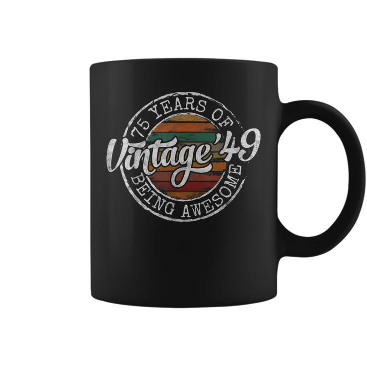 Vintage 1949 Bday Stamp 75Th Birthday 75 Year Old Coffee Mug