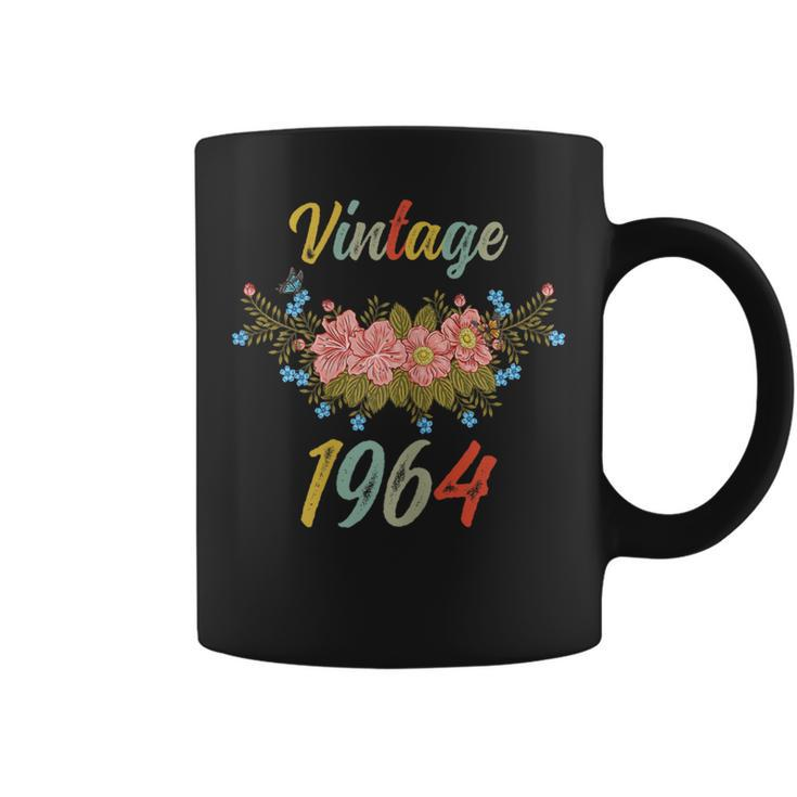 Vintage 1964 Floral 58Th Birthday Coffee Mug