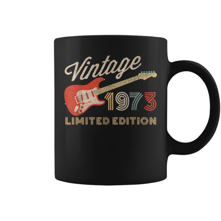 Vintage 1973 Limited Edition Guitar Year Of Birth Birthday Coffee Mug