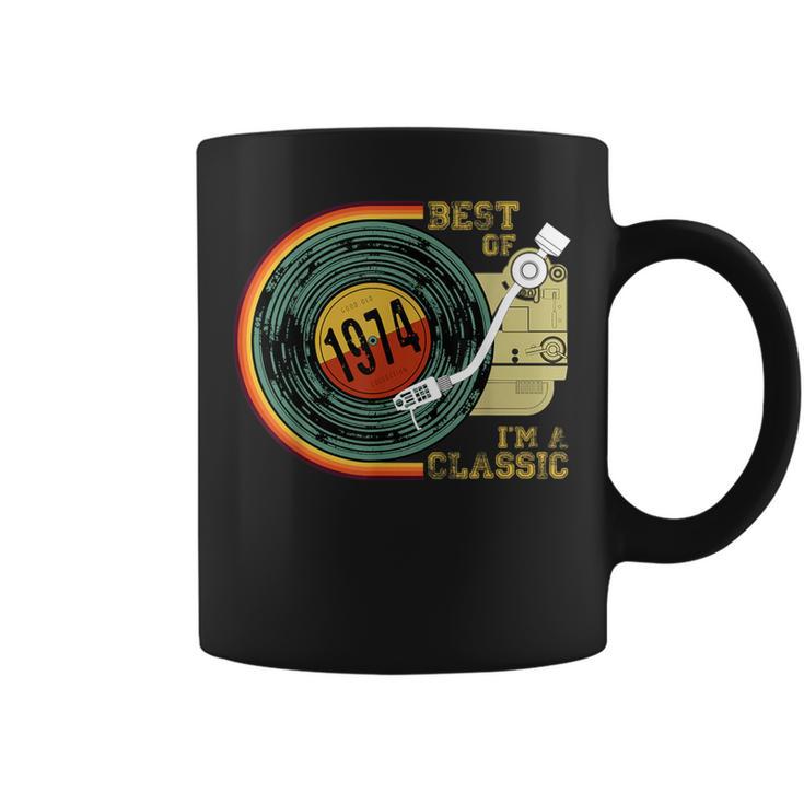 Vintage 1974 I'm Classic 46Th Birthday Graphic Retro Vinyl Coffee Mug