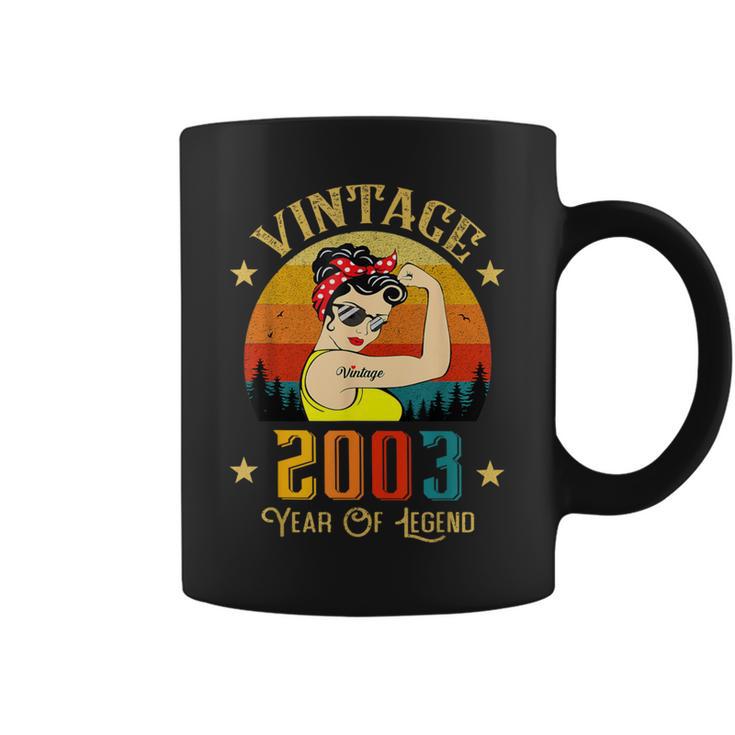 21St Birthday Idea Vintage 2003 Retro Style Coffee Mug - Monsterry