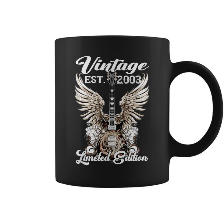 Vintage Since 2003 Limeted Classic Rock Guitar Year Of Birth Coffee Mug