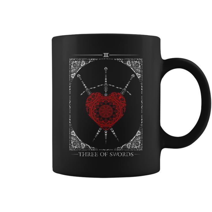 Vintage 3 Of Swords Tarot Card Coffee Mug