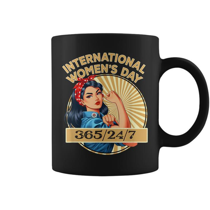 Vintage 8 March International Women's Day Asian American Coffee Mug
