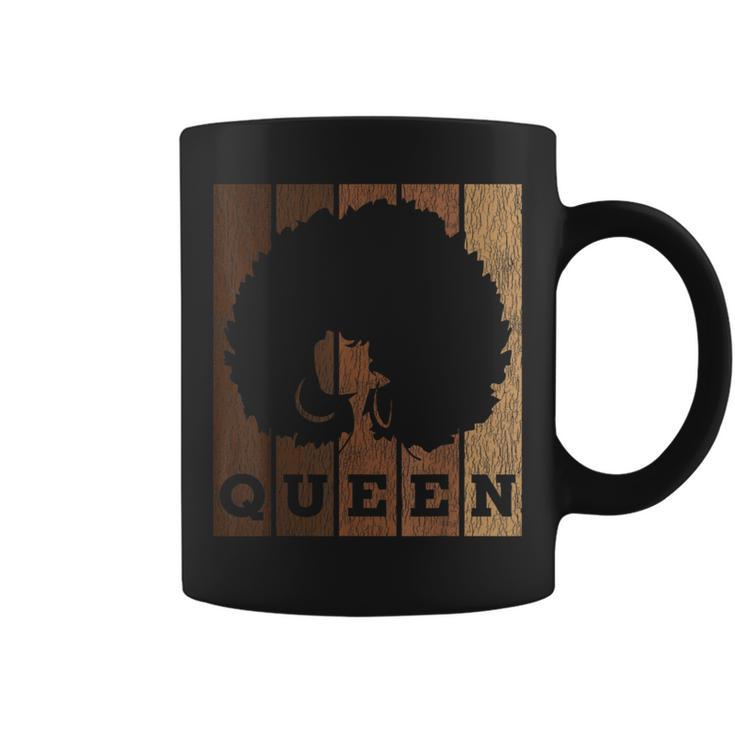 Vintage African Afro Queen Pride Melanin Black Queen Girl Coffee Mug