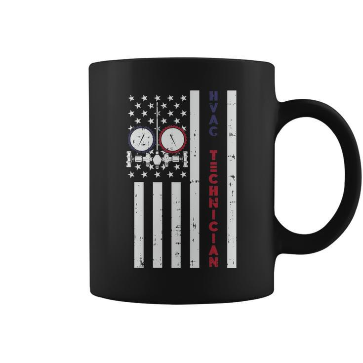 Vintage American Flag Hvac Technician Usa Hvac Tech Coffee Mug