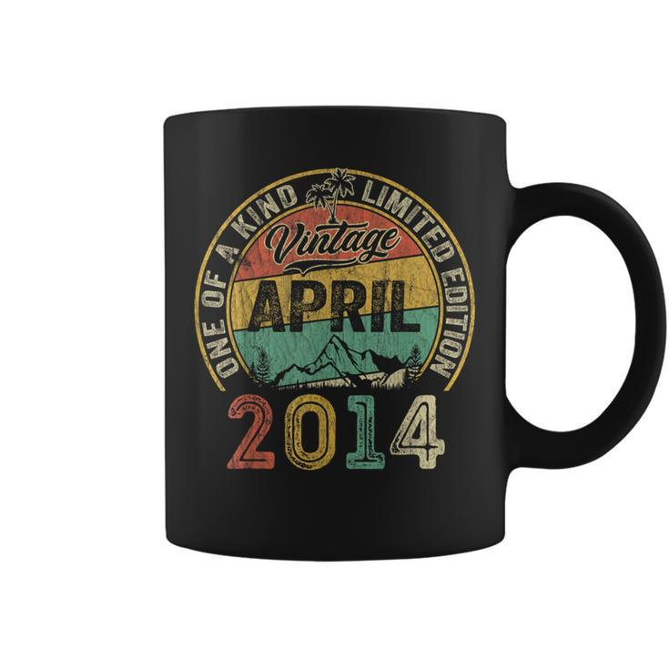 Vintage Awesome Since April 2014 10Th Birthday For Boy Coffee Mug