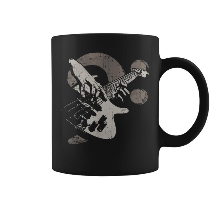 Vintage Bass Guitar Clef For Bassist Player Coffee Mug