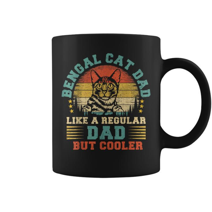 Vintage Bengal Cat Dad Like A Regular Dad Father's Day Coffee Mug