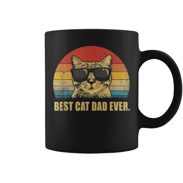Vintage Best Cat Dad Ever Bump Fist Father's Day Cat Daddy Coffee Mug