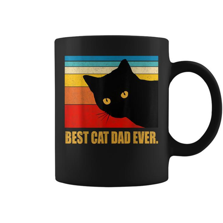Vintage Best Cat Dad Ever Daddy Fathers Day Coffee Mug