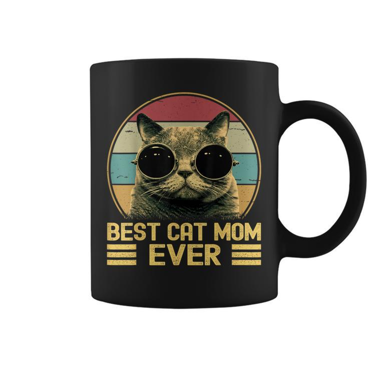 Vintage Best Cat Mom Ever For Women Cat Lover Cat Mom Coffee Mug
