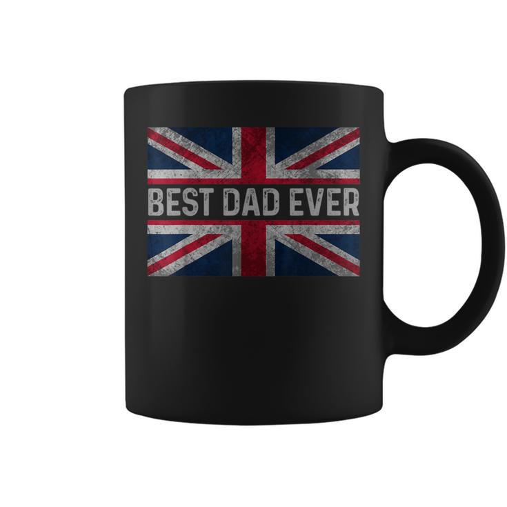 Vintage Best Dad Ever Flag England Father's Day Husband Coffee Mug