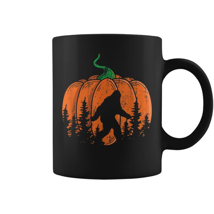 Vintage Bigfoot Pumpkin Halloween Trick Or Treat Coffee Mug