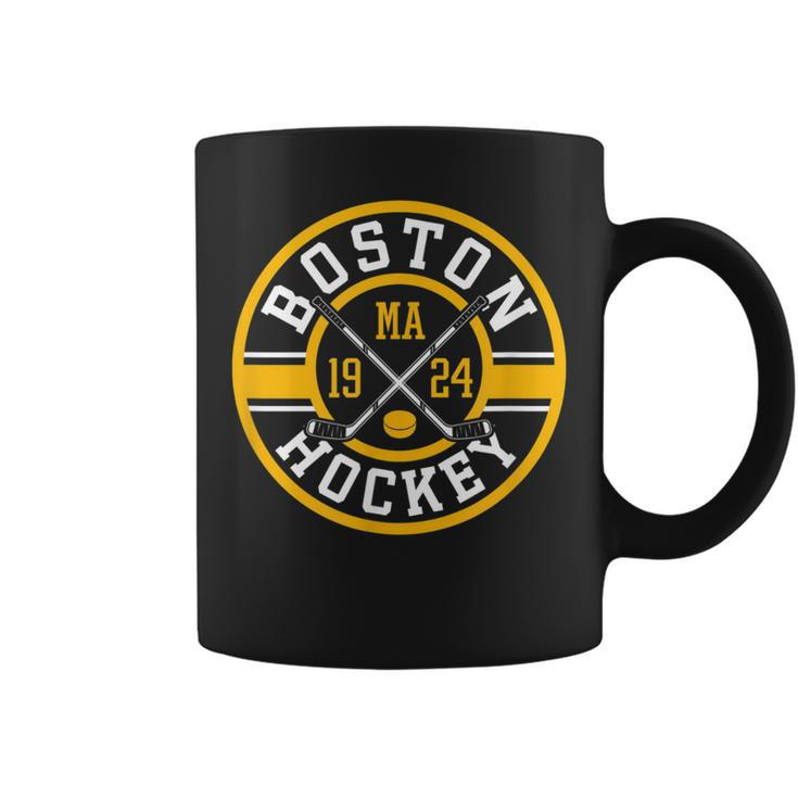 Vintage Boston Ice Hockey Puck Sticks Game Day Bruin Coffee Mug