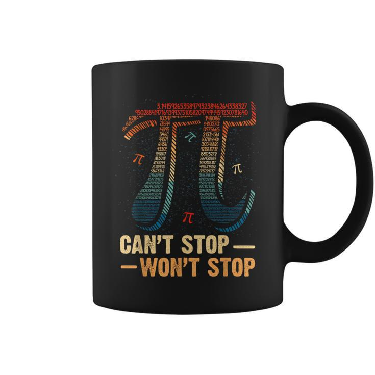Vintage Can't Stop Pi Won't Stop Math Pi Day Maths Coffee Mug