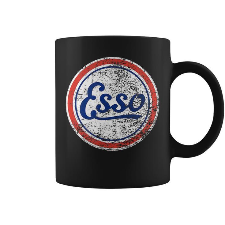 Vintage Car Esso Gas Station And Womens Coffee Mug