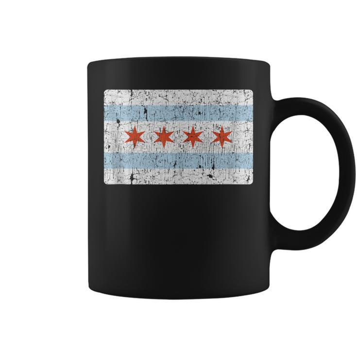 Vintage Chicago Flag Souvenir Coffee Mug