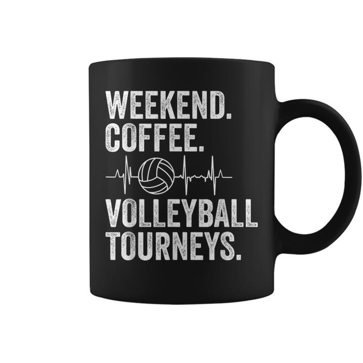 Vintage Weekend Coffee And Volleyball Moms Apparel Coffee Mug
