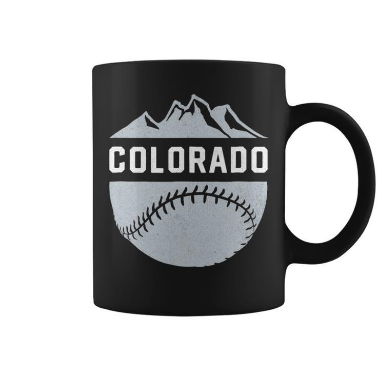 Vintage Denver Colorado Wilderness Skyline Baseball Coffee Mug