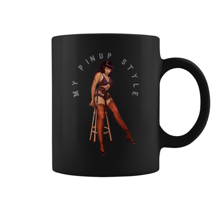 Vintage Sexy Pinup Style Girl Red Socks Coffee Mug