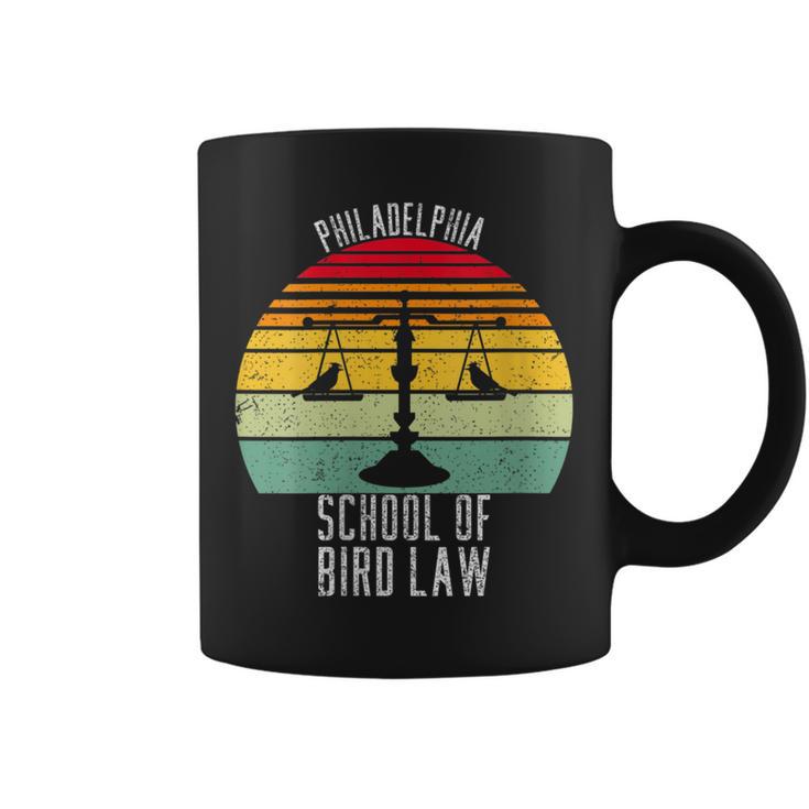 Vintage Distress Sunset Philadelphia School Of Bird Law Coffee Mug