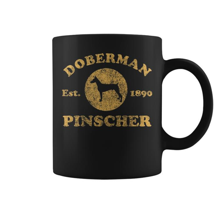 Vintage Doberman Pinscher Est 1890 Doberman Dog Coffee Mug
