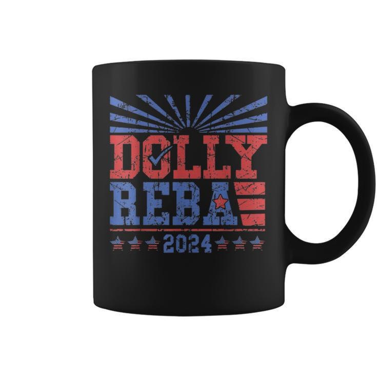 Vintage Dolly And Reba 2024 Make America Fancy Again Coffee Mug