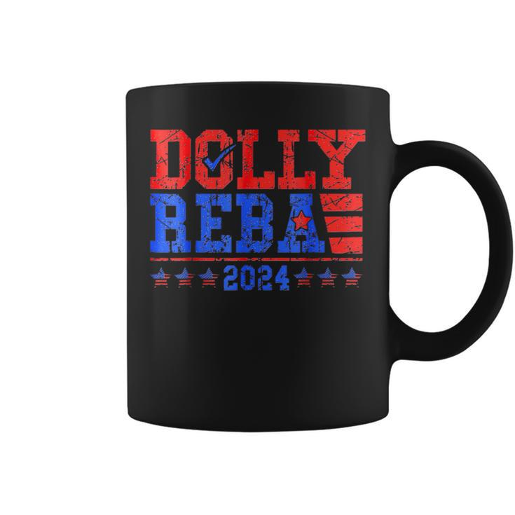 Vintage Dolly And Reba 2024 Make America Fancy Again Coffee Mug