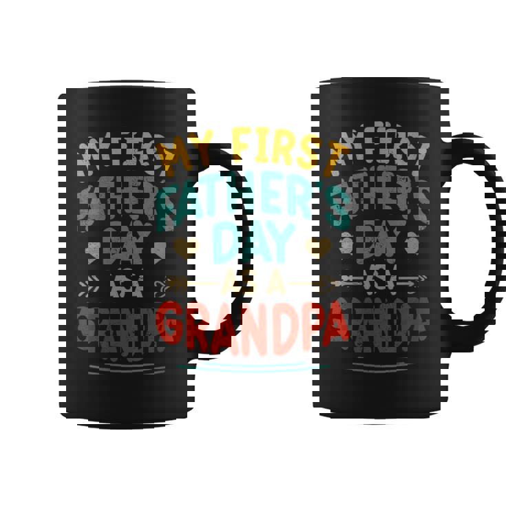 Vintage My First Father's Day As A Grandpa Father's Day Coffee Mug