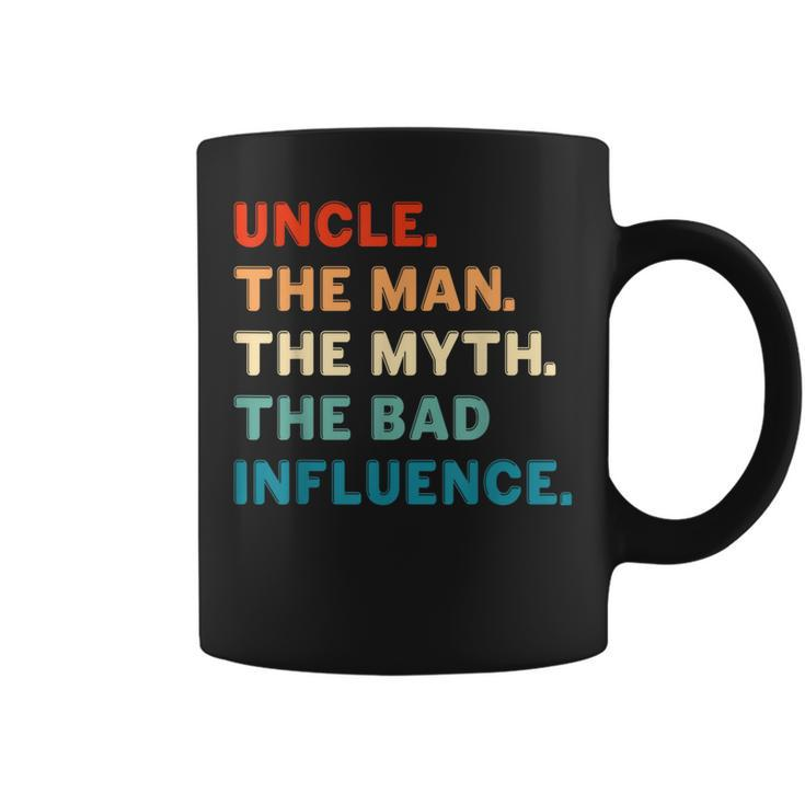 Vintage Fun Uncle Man Myth Bad Influence Father's Day Coffee Mug