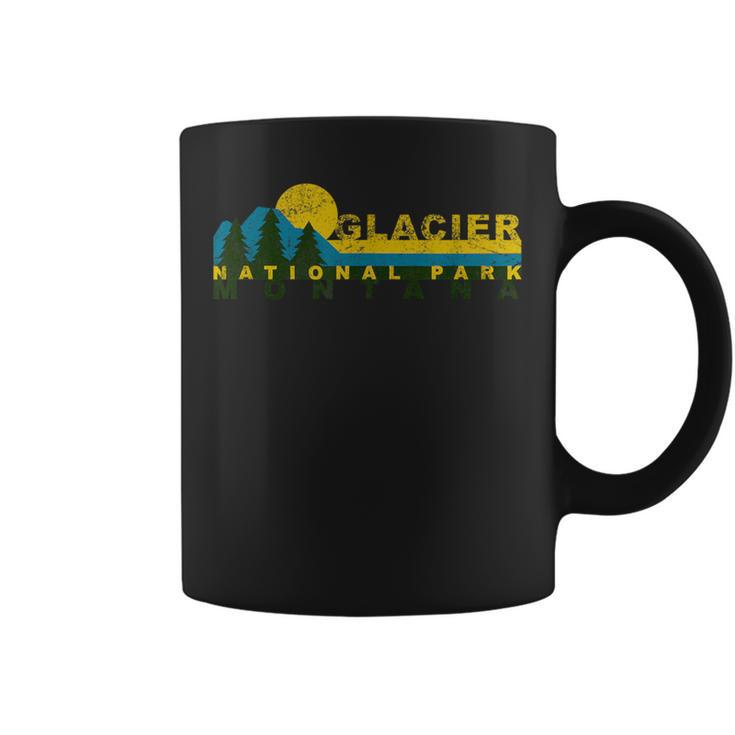 Vintage Glacier Bay National Park Mountain Sunset Treeline Coffee Mug