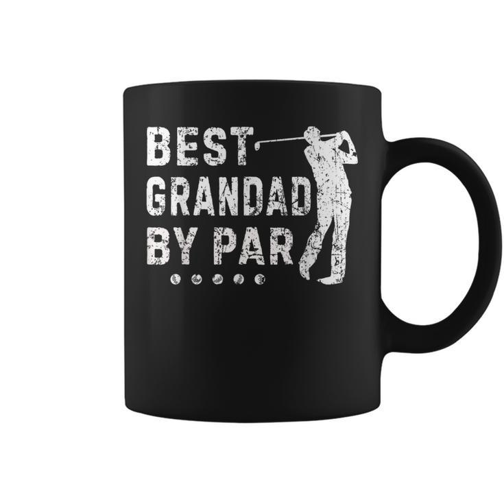 Vintage Golfing Best Grandad By Par Fathers Day Dad Papa Coffee Mug
