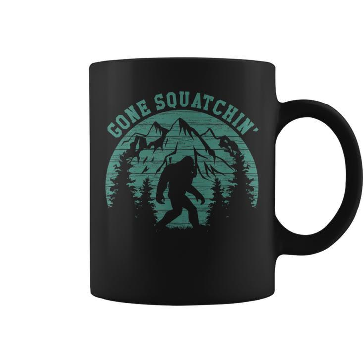 Vintage Gone Squatchin’ Bigfoot Sasquatch Retro Squatching Coffee Mug