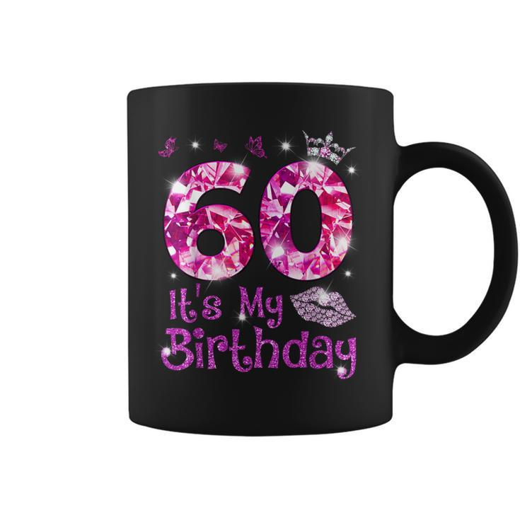Vintage Happy 60 It's My Birthday Crown Lips 60Th Birthday Coffee Mug