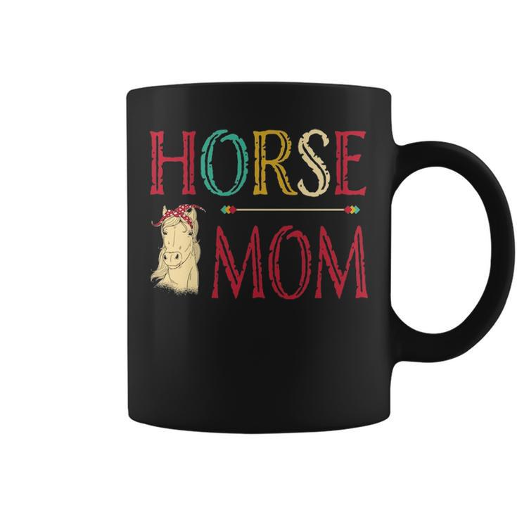 Vintage Horse Graphic  Equestrian Mom  Cute Horse Riding Coffee Mug