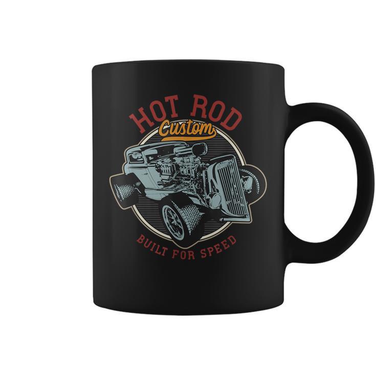 Vintage Hot Rod Retro Custom Built And Speed Classic Cars Coffee Mug