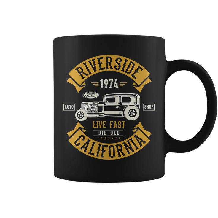 Vintage Hot Rod Riverside California Muscle Car Auto Coffee Mug